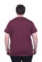 Men's Large Size Crew Neck T-Shirt with Pocket 26145 Murdum - 3