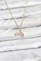 316L Steel Chain Gold Color Fish Tail Model Zircon Stone Women's Necklace - 2