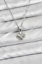 316L Steel Chain Silver Color Zircon Stone Clover Model Women's Necklace