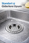 1 Piece Portable Stainless Steel Sink Strainer 7 cm Drain Filter Kitchen Bathroom Anti-Clogging - 5