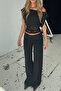 Lace Detailed Boat Neck Blouse - 3