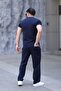 Men's Crew Neck (T-Shirt + Pants) Comfortable Fit Bottom - Top Set - 2