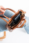 Women's Crossbody and Shoulder Bag with Tan Belt Detail - 3