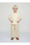 Children's Balloon Cream Teddy Bear Patterned Unisex Jean Trousers