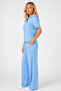 Modal Fabric, Shirt Collar Crystal Stones, Top and Bottom Set /High Waist Elastic, Soft-Textured Set - 2