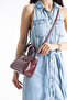 Burgundy Belt Detailed Women's Crossbody and Shoulder Bag - 2