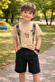 Boy's Printed Combed Cotton T-Shirt & Denim Shorts Set (4-12 Years) I Trend Boys' Set