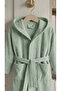 Hooded Children's Bathrobe 100% Cotton Soft Textured Belted Unisex Bath & Beach Robe with Pockets - 4