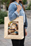 Cat Themed Printed Raw Cloth Bag, Shoulder Bag, Shopping Cloth Bag, Sublimation Printed Cloth Bag
