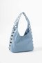 Daily Stylish Design Metal Ring Detail Soft Leather Look Women's Hand and Shoulder Bag Baby Blue - 3
