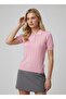 Women's Polo Collar Short Sleeve Viscon Blouse - 2
