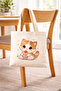 Cat Themed Printed Raw Cloth Bag, Shoulder Bag, Shopping Cloth Bag, Sublimation Printed Cloth Bag - 3
