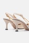 Women's Patent Leather Slingback Shoes Pointed Toe Heel Women's Stiletto - 9