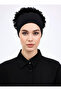 Ruffled Seamless Combed Cotton Bonnet Black - Women's Hijab Tie Bun Inner Bonnet