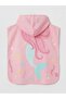 Printed Baby Girl Poncho Towel (S6) - 2