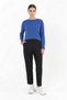 Women's Ankle Length Lycra Trousers with Elastic Back Waist 18118 - 2