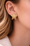 Gold Star Earrings |   Shiny Modern Star Shape Stylish Women's Earrings