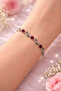 Elegant Red Stone Hanging Branch Design Bracelet |   Sparkling Stylish Accessory for Everyday & Special Occasions - 2