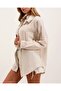 20153 Single Pocket Oversize Linen Shirt - Cream - 5