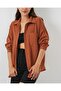 20153 Single Pocket Oversize Linen Shirt - A. Tile - 4