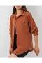 20153 Single Pocket Oversize Linen Shirt - A. Tile - 5