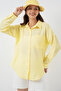 20153 Single Pocket Oversize Linen Shirt - Light Yellow - 5