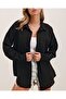 20153 Single Pocket Oversize Linen Shirt - Black - 4