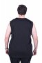 Big Size Printed Sleeveless T-Shirt Run Faster 26127 Black - 3
