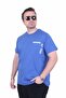 Men's Oversize Crew Neck T-Shirt Courageous 26146 Cobalt Blue