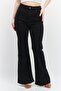 Women Regular Fit Flare Leg Stretchable Jeans, Black