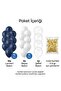 Engagement Ornaments Balloon Set 20 Pieces Navy Blue White Gold Confetti Transparent Balloon - 3