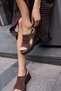 Moro Women's Brown Genuine Leather Suede Padded Sole Sandals - 8
