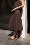 Nelio Women's Brown Suede Detail Ballet Flats - 2