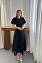 Women's Rose Detailed Special Design Dress - 2