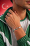 Green and White Champion Spirit Moon Star Fan Bracelet - 2
