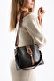 Sanmorris Quality Gold Accessory Detailed 3-Compartment Shoulder and Crossbody Bag (Height 19 cm Width: 23 cm) - 4