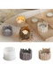 Crystal Kaya Tealight Candle Holder, Mini Flower Pot Silicone Mold K-1559, Stone Powder Polyester Plaster Mold - 7