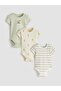 Lcw Baby Printed Baby Boy Snap Fastener Body 3-Pack