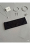 Stoned Flexible Hair Band Shiny Thick Cotton Hair Band Bandana with Stone Details - 5