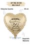 18 Inch Beige Heart Foil Balloon |   40 Uçurma |   Kite Figured |   40 Days Party |   Baby Shower
