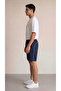 Men's Breathable Patterned Fabric Shorts with Pockets and Zipper Detail on the Back - 2