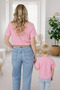 Mother Son Combination Oversize T-Shirt Twin T-Shirt 100% Cotton Comfortable Fit (Single Price) - 2