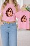 Mother-Daughter Matching Oversize T-Shirt Twin T-Shirt 100% Cotton Comfortable Fit (Single Price)