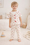 Baby 100% Cotton Baby Pajama Set 1-4 Years Old Summer Anti-Sweat Soft Buttoned Stylish Set - 4