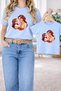 Mother-Daughter Matching Oversize T-Shirt Twin T-Shirt 100% Cotton Comfortable Fit (Single Price)