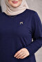 Women's Middle Age and Above Plus Size Kupra Tunic Pants Mom Set 25557 - 4