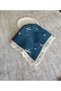 Denim Fabric Bohemian Crown Bandana with Guipure Ruffles and Crystal Stone Detail - 2