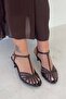 Berry Women's Thin Strap Caged Heeled Shoes Brown - 2