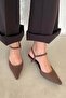 Lilya Women's Suede Low Heel Shoes Brown - 4