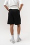 Heart Patterned Woven Fabric Shorts with Elastic Waist - 5